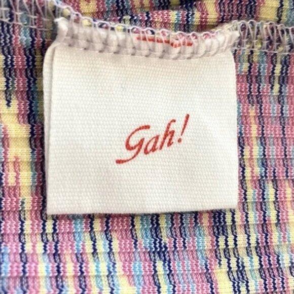 Lisa Says Gah! Julia Space Dye Y2K Ribbed Stretch Halter Midi Dress Size Small - Picture 12 of 13